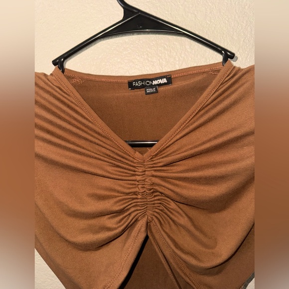 Fashion Nova Women’s Brown Bodycon Cutout Dress, Size Small - Picture 6 of 6